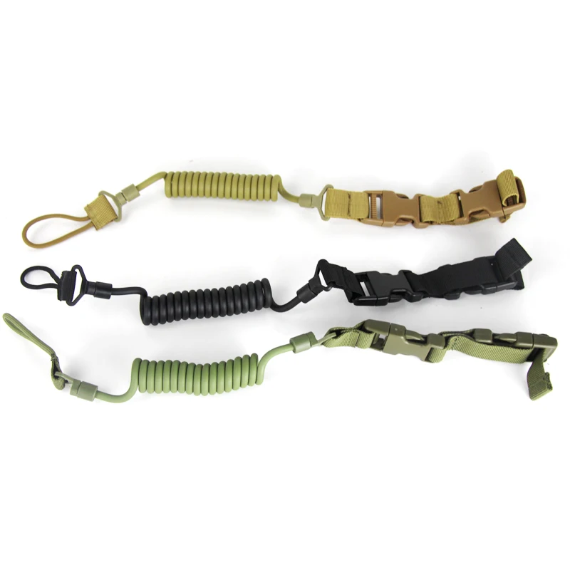 

Tactical Single Point Gun Sling Pistol Handgun Spring Lanyard Sling Airsoft Shooting Hunting Strap Army Combat Gear Accessories