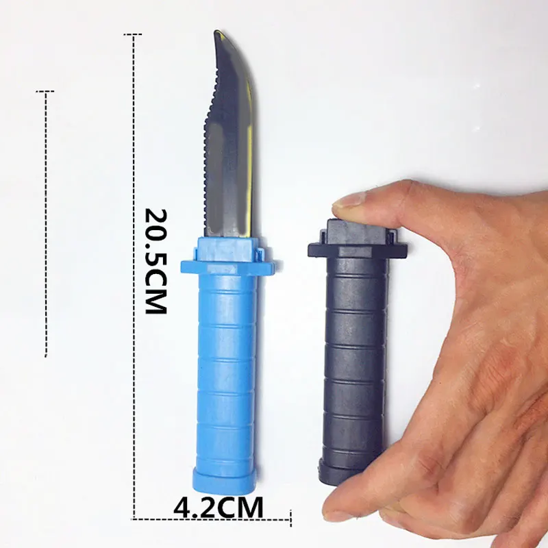 10 шт. выдвижной трюк кинжала нож слайд в лезвие забавная шутка шалость Хэллоуин реквизит поддельные кляп игрушки