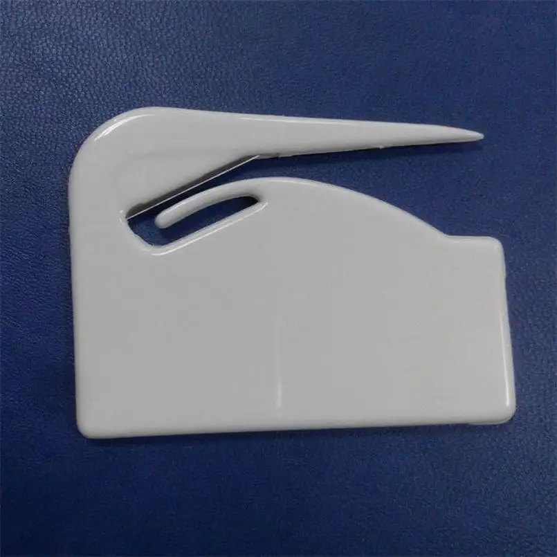 200pcs Durable Plastic Letter Mail Envelope Opener Mini Letter Knife Office Equipment Safety Paper Guarded Cutter Blade