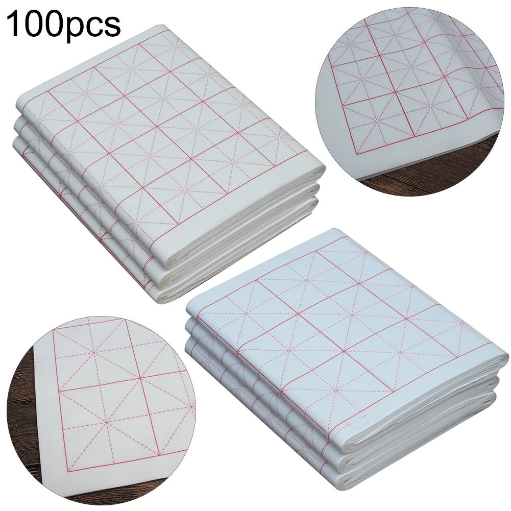 100 шт сырье/полусырье пересекающиеся каллиграфия рисовая практика суань бумага 2019HOT