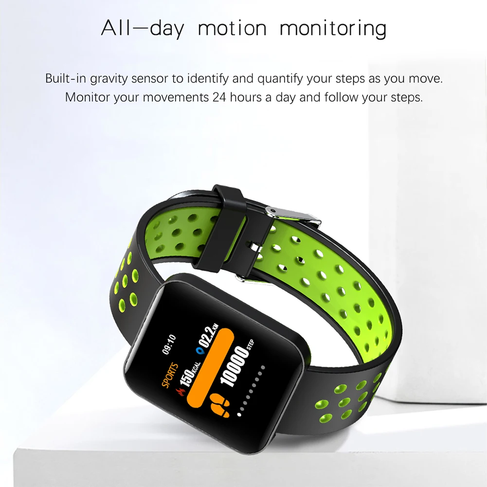 S88 Smart Bracelet 1.54 Color Screen Heart Rate Blood Pressure Monitoring Step Sports Waterproof Smart Watch