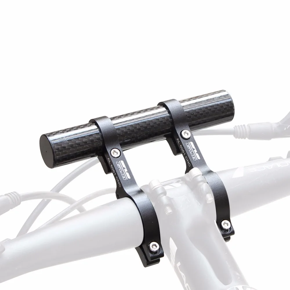 MTB bike carbon fibre Handlebar Extender Expander Bicycle Mount Lamp Holder