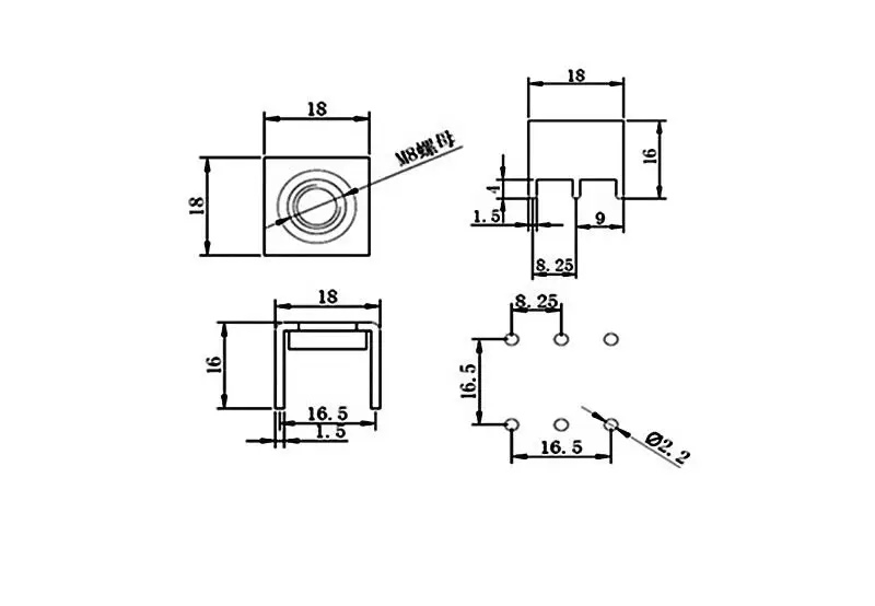 180A PCB высокотоковый Припой Терминал M8 гайка медный зажим 18*18X10