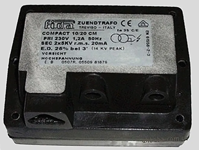FIDA трансформатор зажигания компактный 10/20 см для горелки и