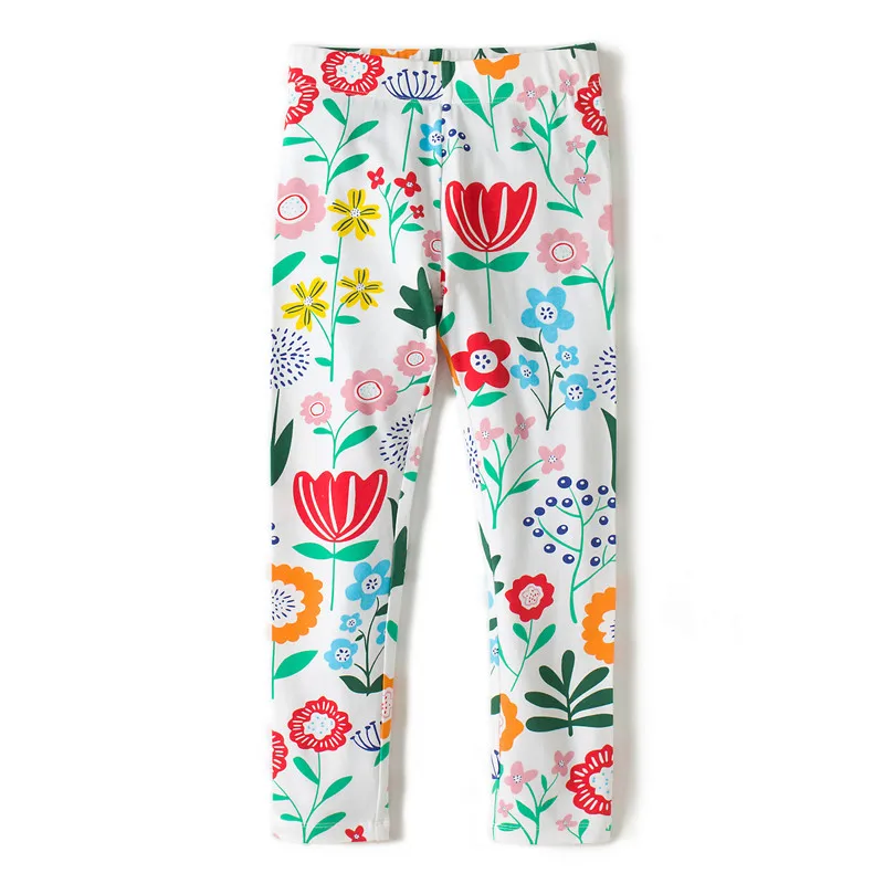 Детские леггинсы для девочек возрастом от 3 до 12 лет длинные штаны с цветочным рисунком осенняя одежда для детей брендовые штаны для девочек