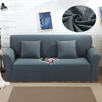 

Thicken Solid Color Jacquard Stretch Fabric Sofa Cover Non-Slip Slipcover Spandex Couch Sofa Covers for Home