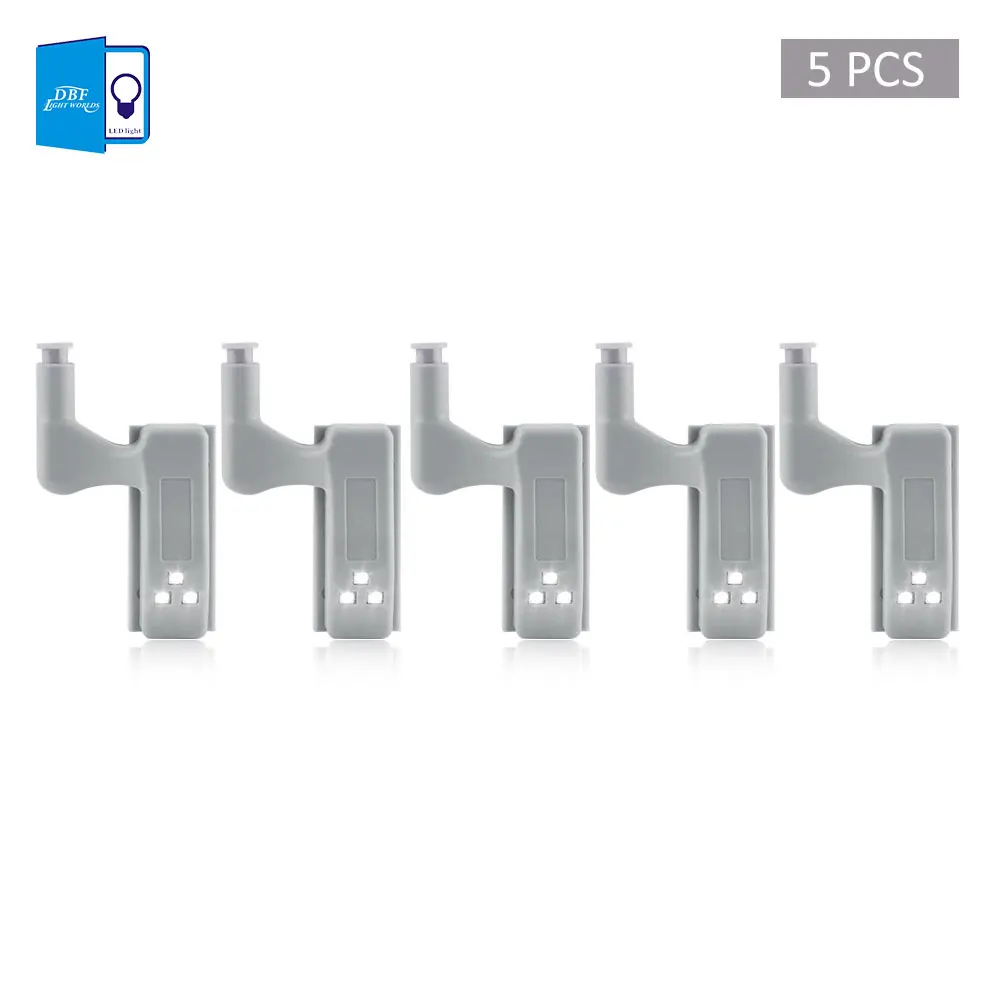 

[DBF]2 / 5 Pack 0.25W Cabinet Hinge LED Sensor Light For Wardrobe Cupboard Home Kitchen Closet Night Light Cold White/Warm White