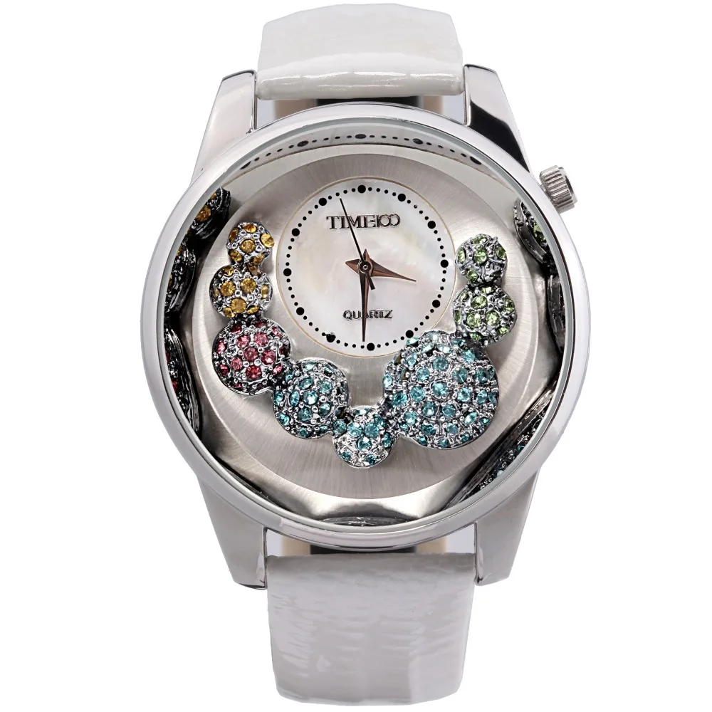 TIME100 Unique Ladies' Quartz Watches Analog Big Face Cystal Shell Dial
