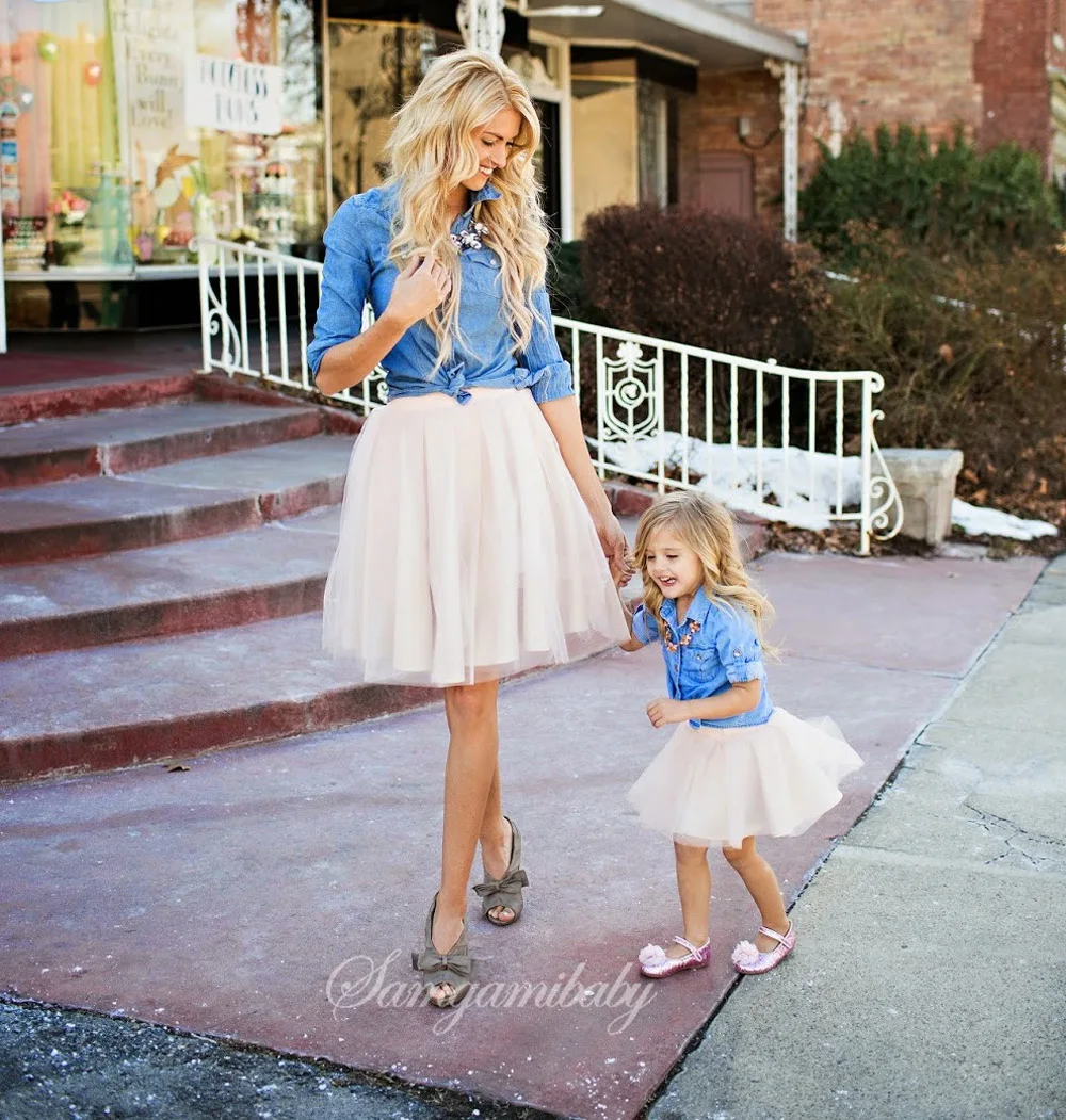 

2018Summer Parents and Children Outfit Family Matching Mother Daughter Together Mom and Daughter Dress Mom and Children Outfits
