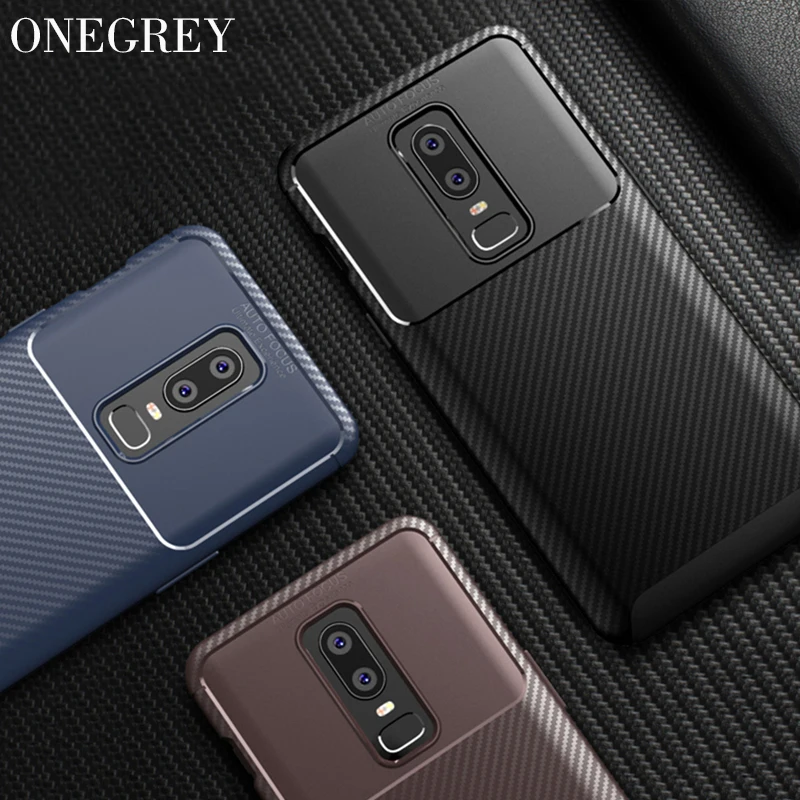Best One Plus 6t 6 Soft Carbon Fiber Silicone Case for For Oneplus 6 6t Luxury Armor Back Cover Oneplus6 Oneplus6t Anti knock Capa