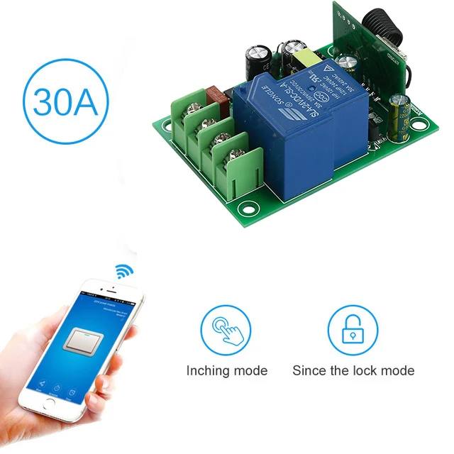 Wifi-Remote-Control-Automation-Modules-Relay-Module-220V-30A-High-Power-4000W-Phone-ewelink-APP-Remote