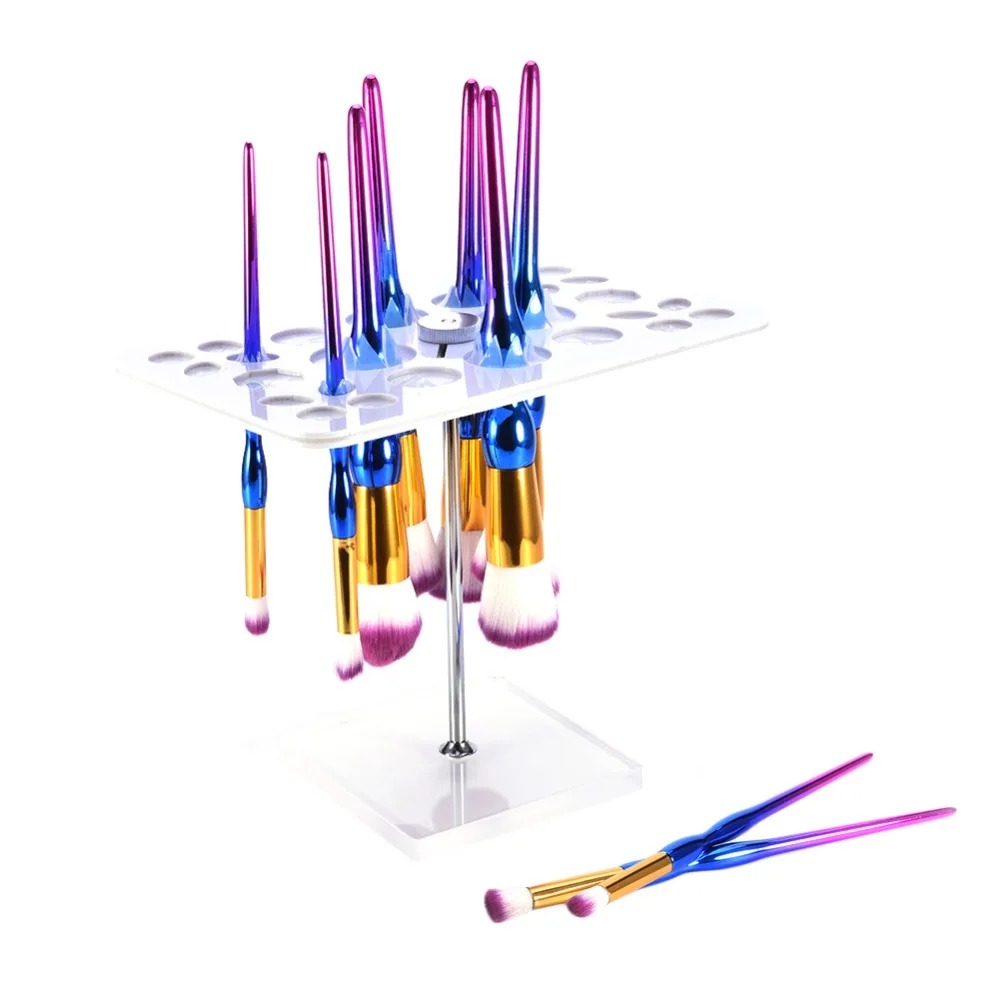 New Makeup Brushes Holder Organizer Stand Tree Drying Rack Brushes