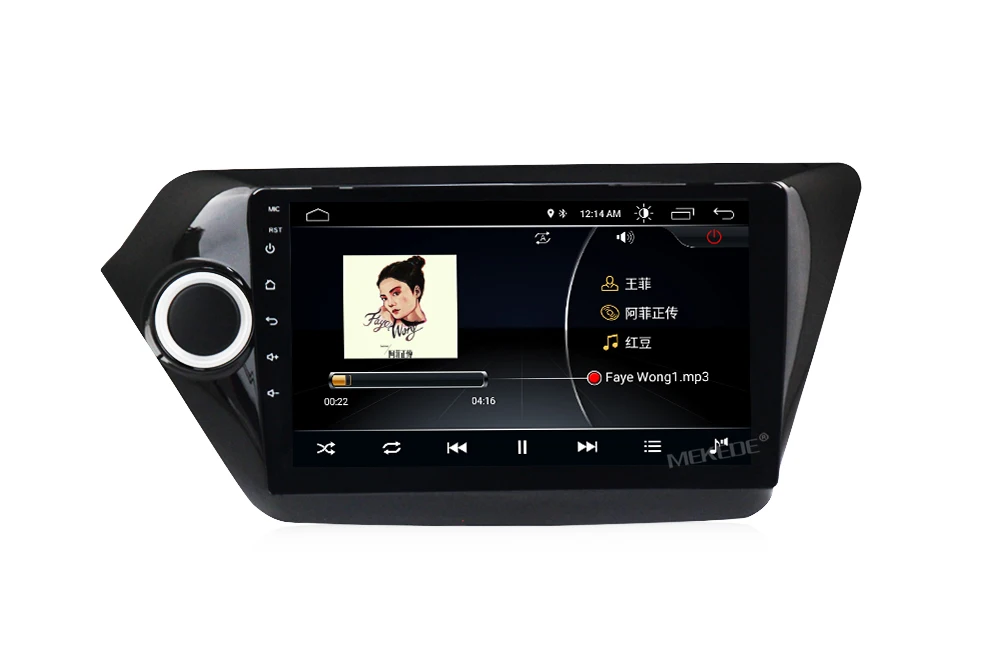 Top Lowest price quad core processor android 8.1 car gps dvd player for Kia K2 Rio 2012-2015 car radio multimedia  wifi bluetooth 9