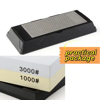 

1000#/3000# Kitchen Knife Sharpener corundum Sharpening Whetstone With double side diamond sharpening stone for outdoor knife