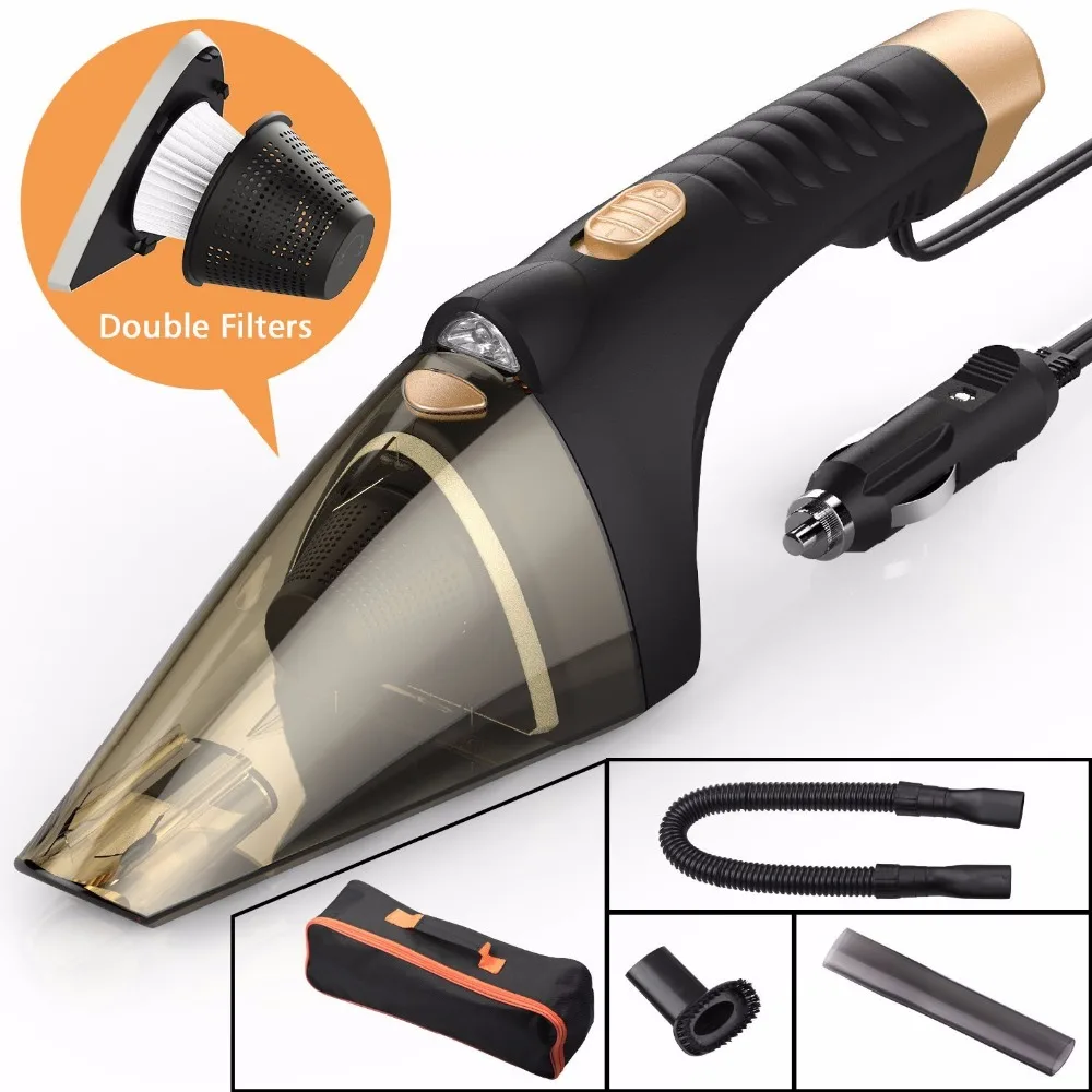 Портативный автомобильный пылесос со светодиодсветильник 4800 па футов (5 м)|car vacuum