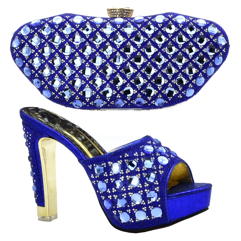 Итальянский комплект из женских туфель и сумочки, украшенный стразами; комплект из вечерних туфель и сумочки; роскошная женская обувь на высоком каблуке