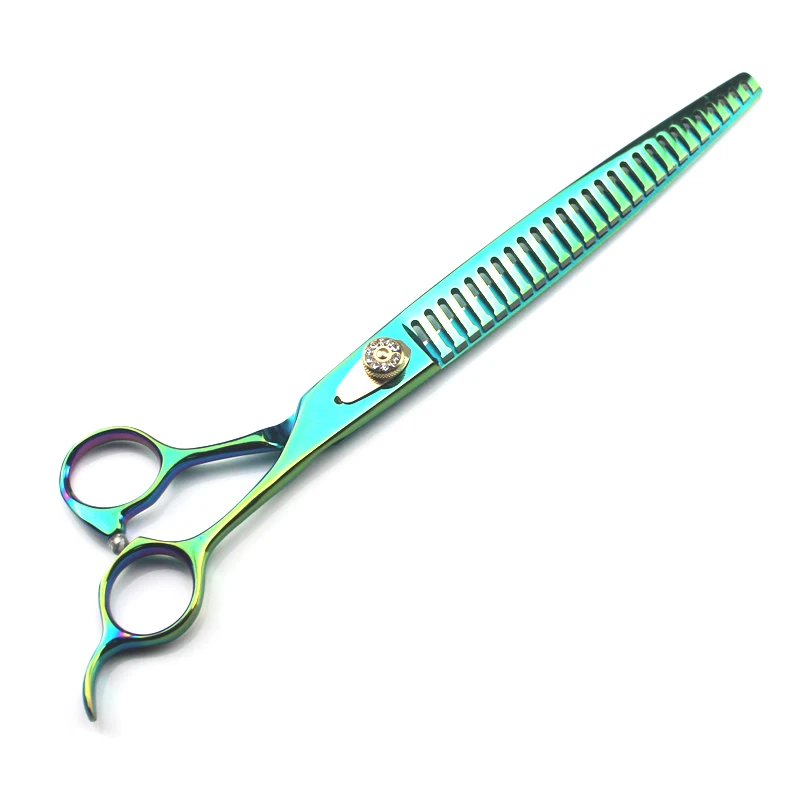 9.0 inch pet hairdressing scissors fish bone cut high-grade pet scissors JP440C material