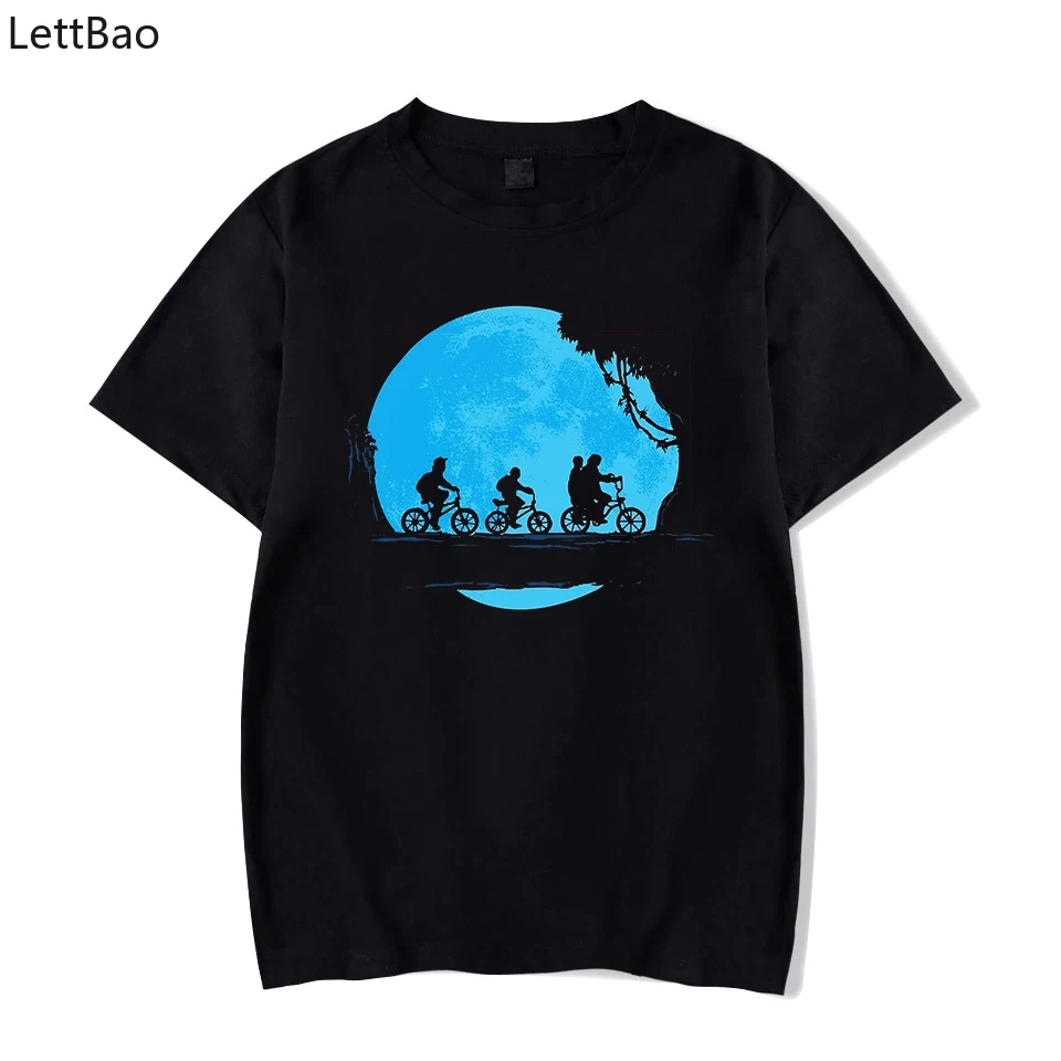 

Christmas Shirt Men Rider Moon T-Shirt High Quality T-shirt Harajuku Interesting Streetwear Men T Shirt Stranger Things Hip Hop