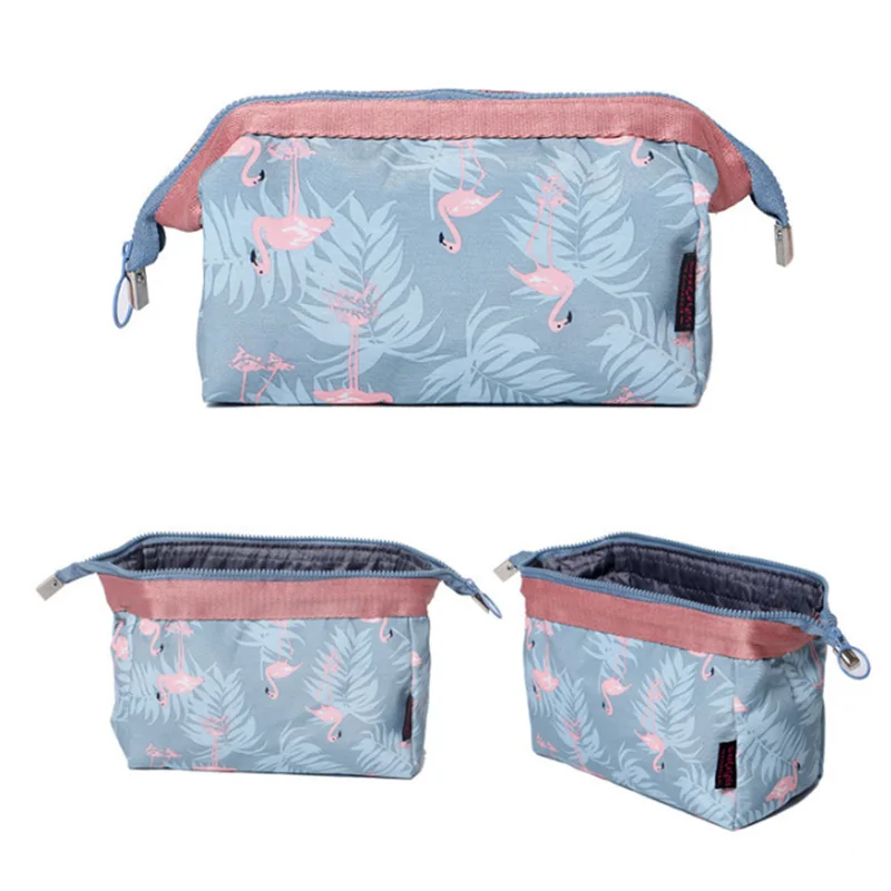 

New Arrive Flamingo Cosmetic Bag Women Necessaire Make Up Bag Travel Waterproof Portable Makeup Bag Toiletry Kits
