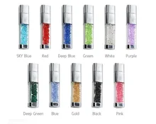 2016 Bright CZ diamond pendrive Waterproof usb flash drive Crystal 4G/8G/16g/32g/64gb shining memory stick 64G flash card