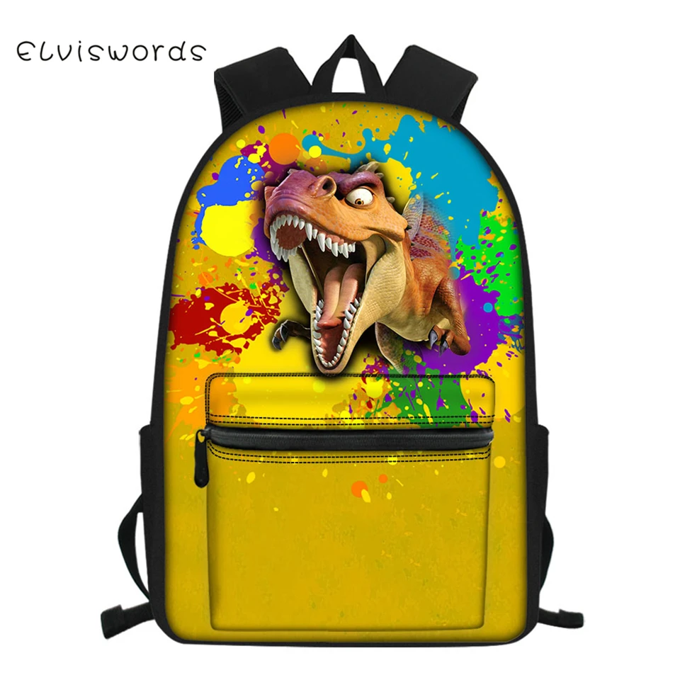 

ELVISWORDS Fashion Children's School Backpack Cool Animal Pattern Students School Book Bags for Boys Girls Kids Travel Backpacks
