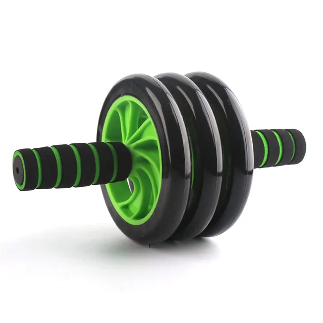 US $33.35 Unisex 3-wheels Bearing Roller Abdominal Rollers with Pad ABS Wheel Belly Exercise Abdomen Muscle T