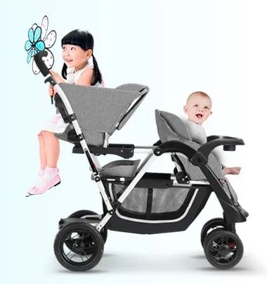 

Twin stroller front and rear seat light twin stroller with pedal artifact