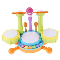 Детские музыкальные барабана игрушки электронные джазовый ударный музыкальный инструмент игрушка Интеллектуальное развитие детей