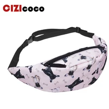 Новая женская сумка-кошелек с 3d принтом бульдога, сумка для мобильного телефона, женская сумка на молнии, поясная сумка, модная сумка-бум