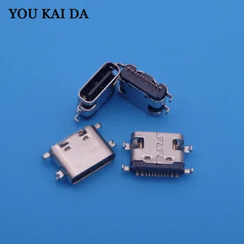 

1-50pcs High speed data interface micro 3.1 usb DIY 16pin USB-C Type C mother Socket Connector SMT type charging interface