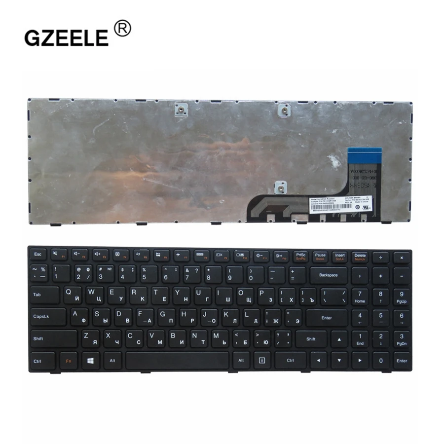 

GZEELE Keyboard For Lenovo Ideapad 100-15 100-15IBY 100-15IB B50-10 PK131ER1A05 5N20h52634 9z.NCLSN.00R NANO NSK-BR0SN Black RU
