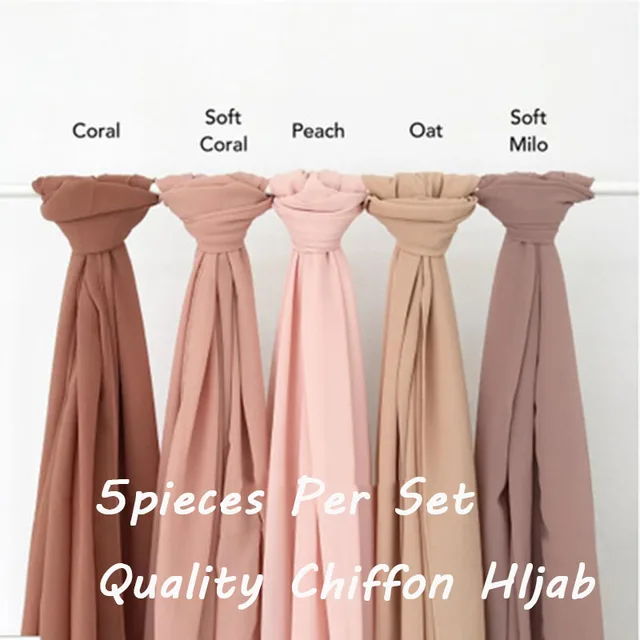 Muslim Women  Plain Bubble Chiffon Hijab Scarf   Headscarf Wrap Georgette Shawl Islamic  Basic Veils lady  Turban Factory