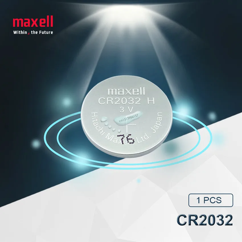 1 шт., maxell, оригинальная новая батарея cr2032, 3 в, кнопочный элемент, монета, батареи для часов, компьютерная игрушка, пульт дистанционного управления cr 2032