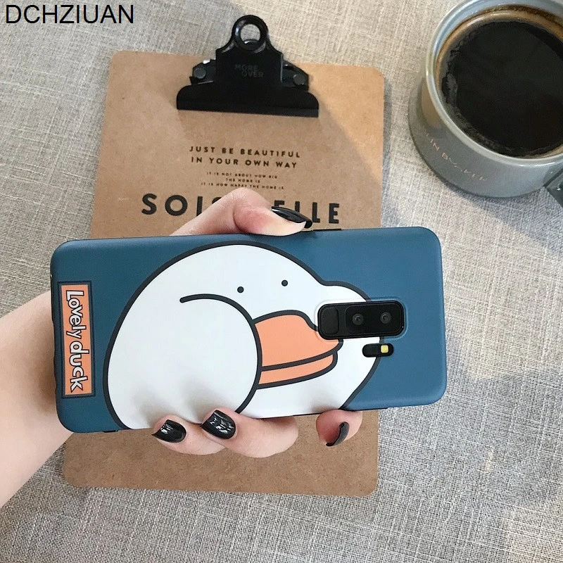 

DCHZIUAN Lovely Fat Duck Goose Cute Phone Case For Samsung Galaxy NOTE 9 NOTE 8 S8 S8plus S9 Plus Case Soft Cover Coque