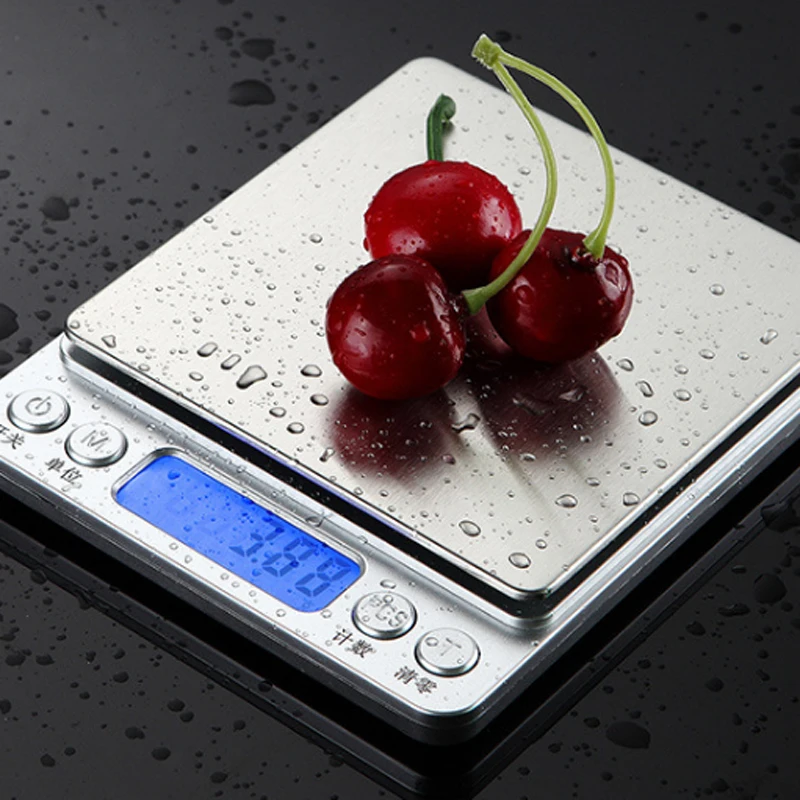 3000g/0.1g Portable Mini Electronic Food Digital Scales Pocket Case Postal Kitchen Jewelry Weight Balance 500g/0.01g With Tray