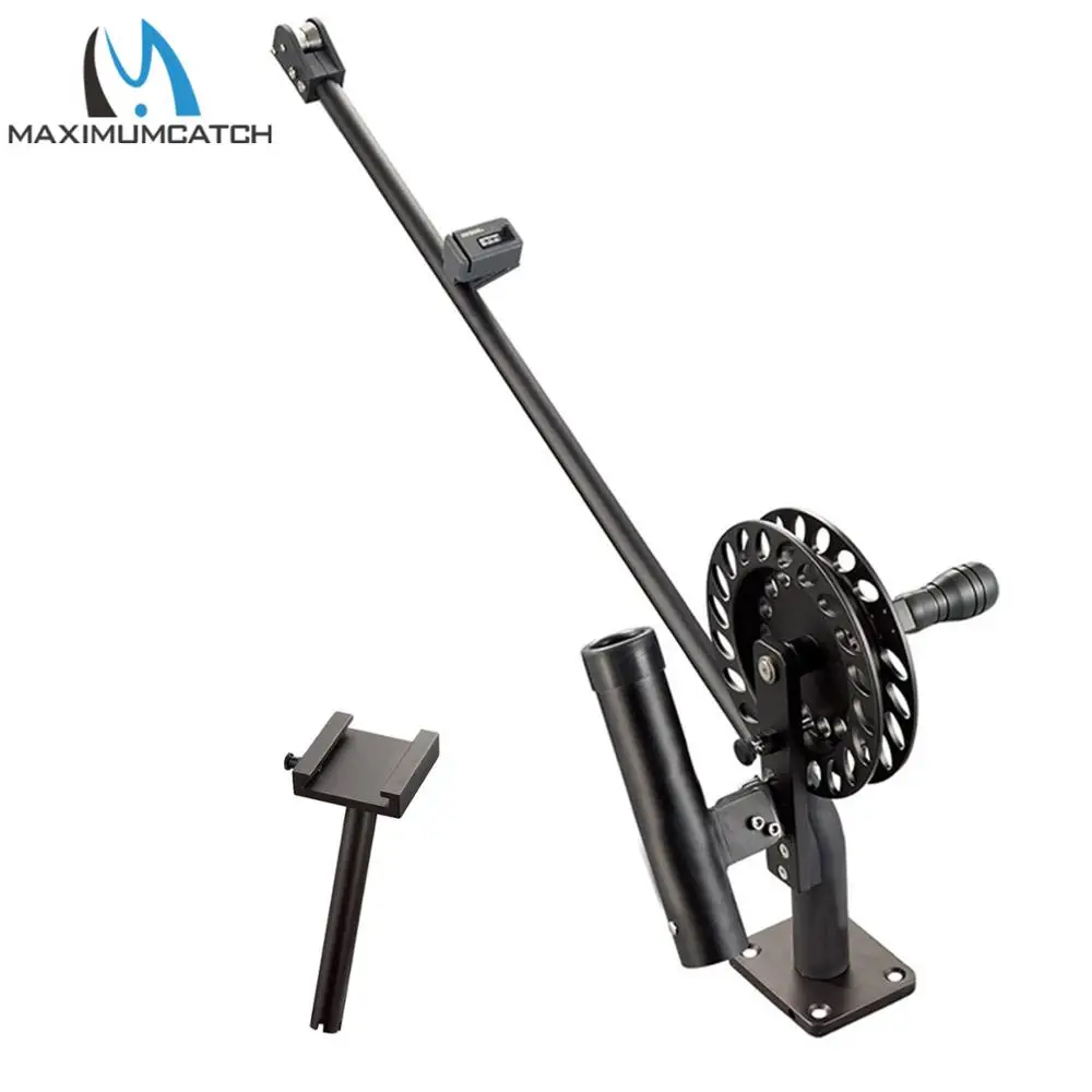 

Maximumcatch Manual Downrigger with Feet Counter CNC Machine Aluminum with Adjustable Drag and Stop Pin Drag Lock