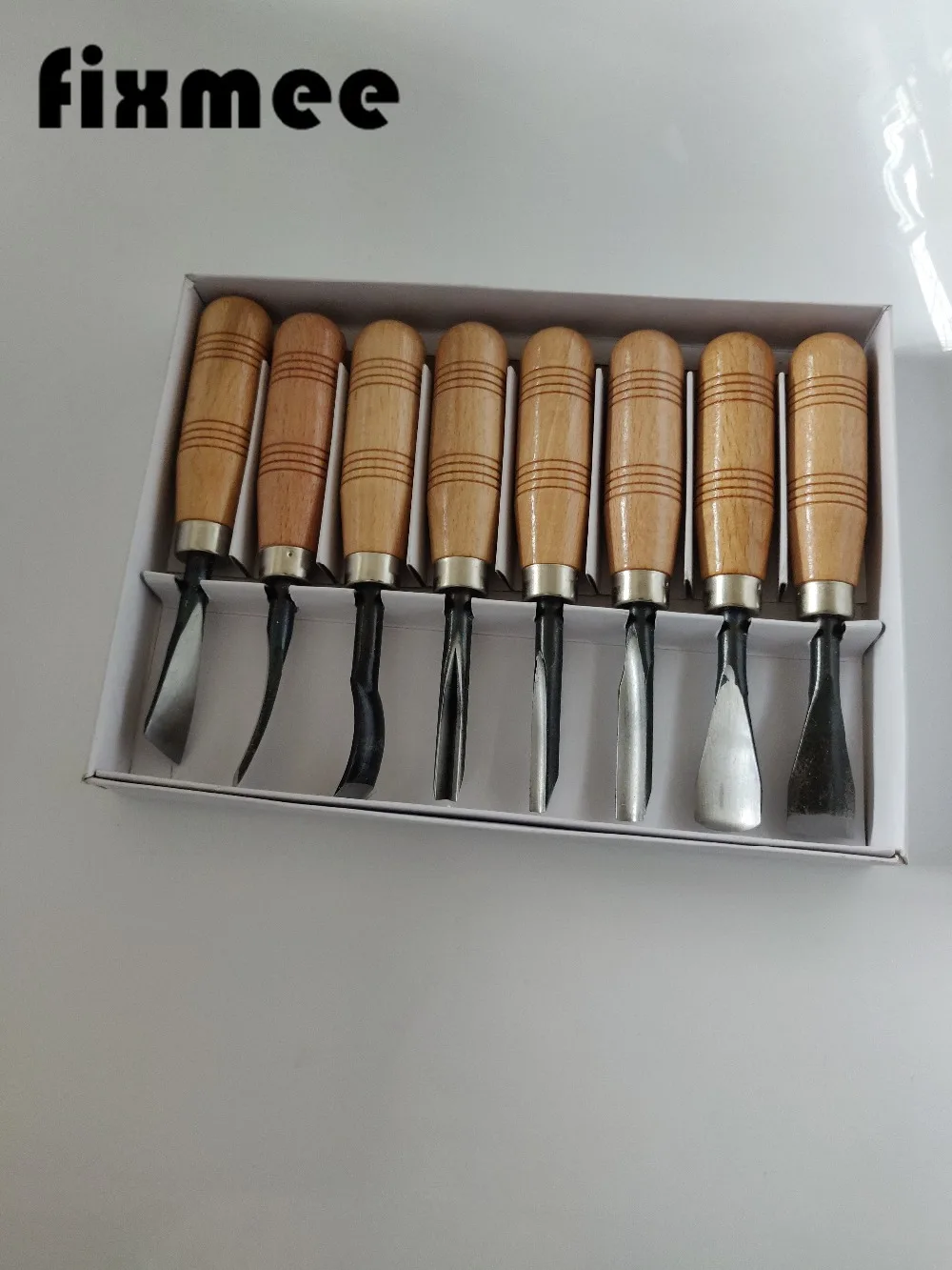 

Big Size 8Pcs Woodpecker Dry Hand Wood Carving Tools Chip Detail Chisel Knife