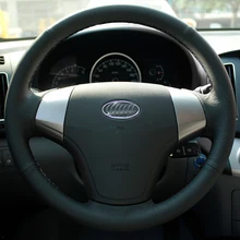 Caso de la Cubierta Del Volante Del Coche de Cuero Real especial con Agujas e Hilo para Hyundai Elantra Cubierta del Volante Envío Gratis