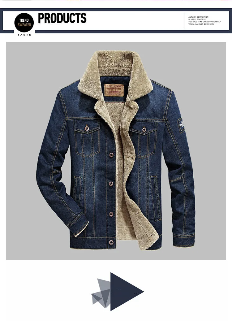 FGKKS Мужская модная джинсовая куртка осень зима мужская теплая Модная Повседневная куртка мужская брендовая приталенная джинсовая куртка