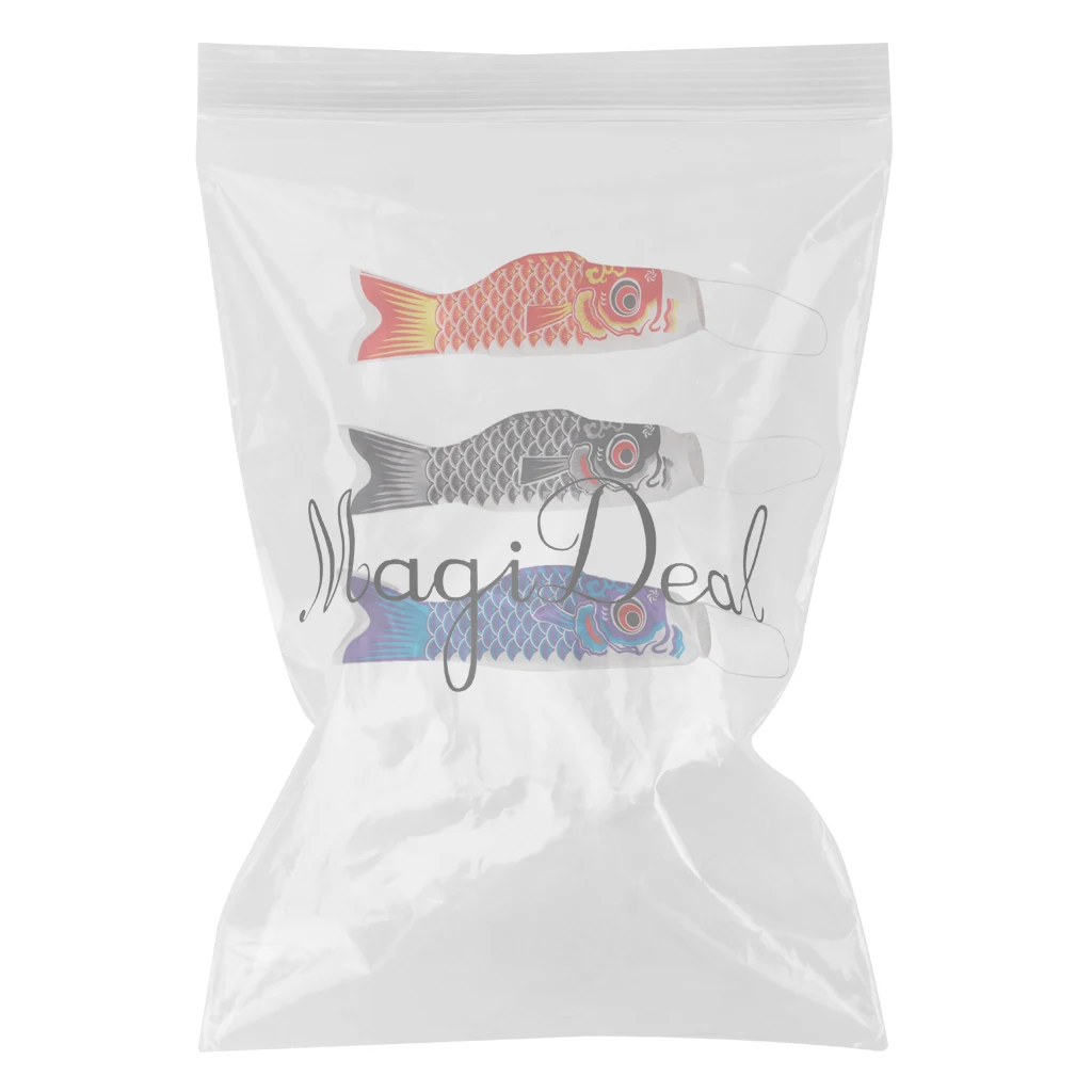 3 Pieces 40cm Japanese Windsock Carp Flag Koi Nobori Sailfish Wind Streamer Fish Wind Streamer Home Party Decorations