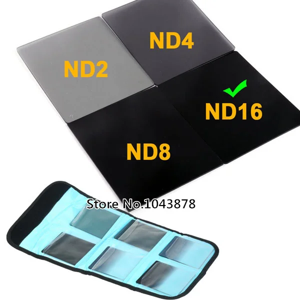 

Neutral Density ND2+ND4+ND8+ND16 Grey Square Filter for Cokin P Series+One Case