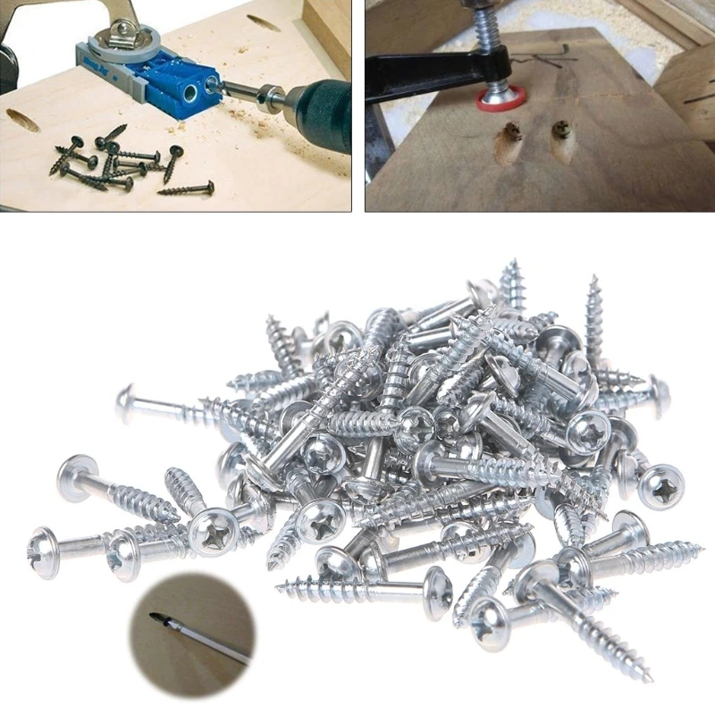 100Pcs M4 25 High Strength Oblique Hole Self tapping Screws For Pocket