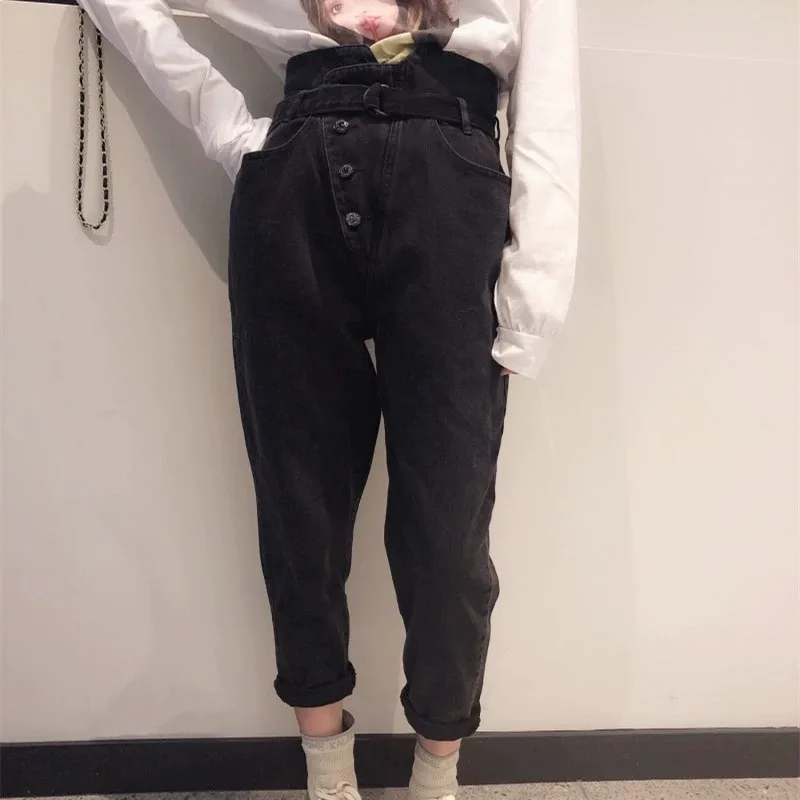 Hosen женские брюки herem 5xl большого размера свободные уличная одежда harajuku до