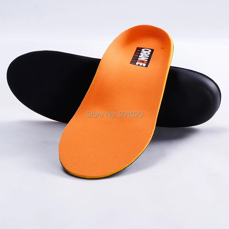 Orthotic insole midfoot supporting flat pad breathable shock absorption
