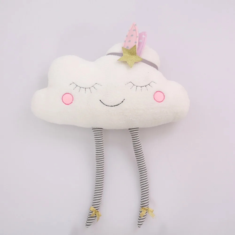 Ins Soft Cloud Plush Pillow Sofa Cushion Smile White Cloud Plush Toys