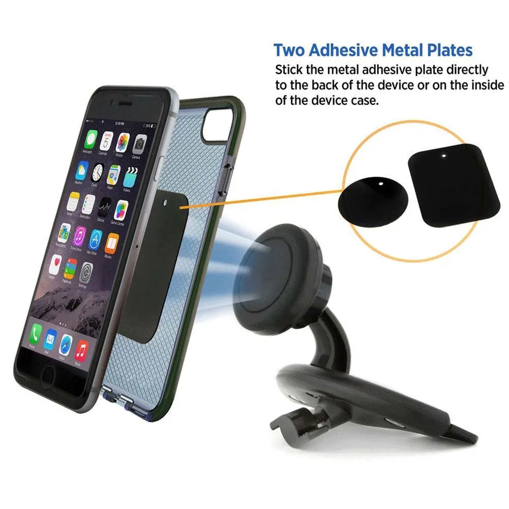 

Hot Sale Black Universal Rubber Plastic Rotatable Magnetic Car Mobile Phone Holder Stand Mount CD Slot for iPhone Samsung GPS
