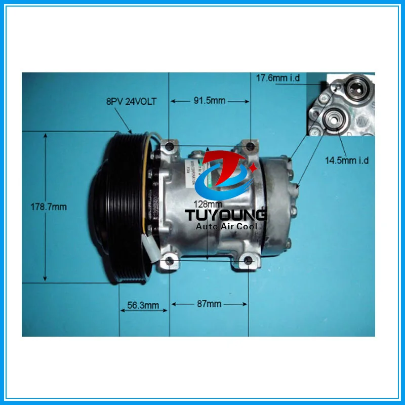 SD7H15 AC компрессор для мака для грузовиков Volvo 14-4324 4324 4326 4124 20587125 85000458