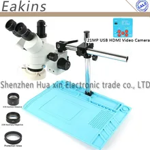 Большой радиус приёма сигнала 30MP 1080 P 60FPS USB камера микроскопа HDMI 3,5~ 90X непрерывное Масштабирование Тринокулярный стереомикроскоп со светом