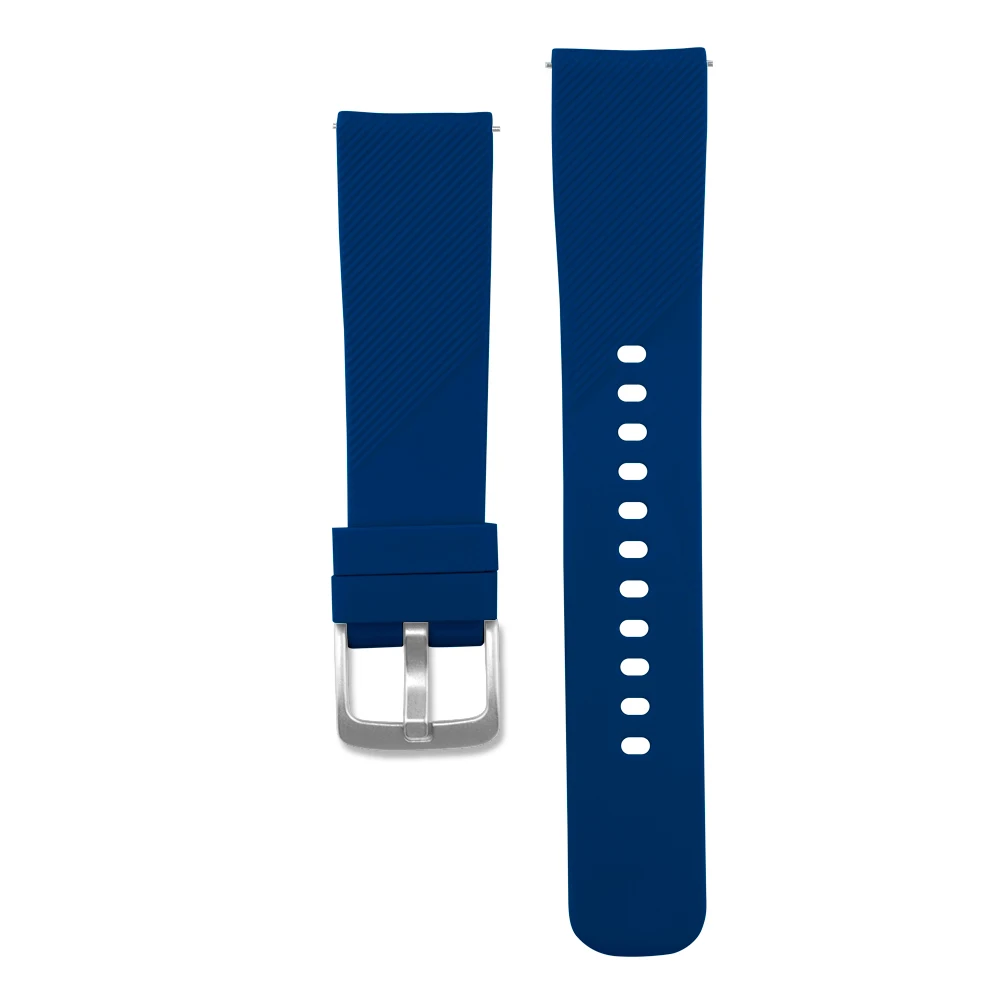 Спортивные часы для Xiaomi Huami Amazfit Bip/huawei Watch 2/samsung gear S2 ремешок силиконовый ремень умный Браслет - Цвет: navy blue