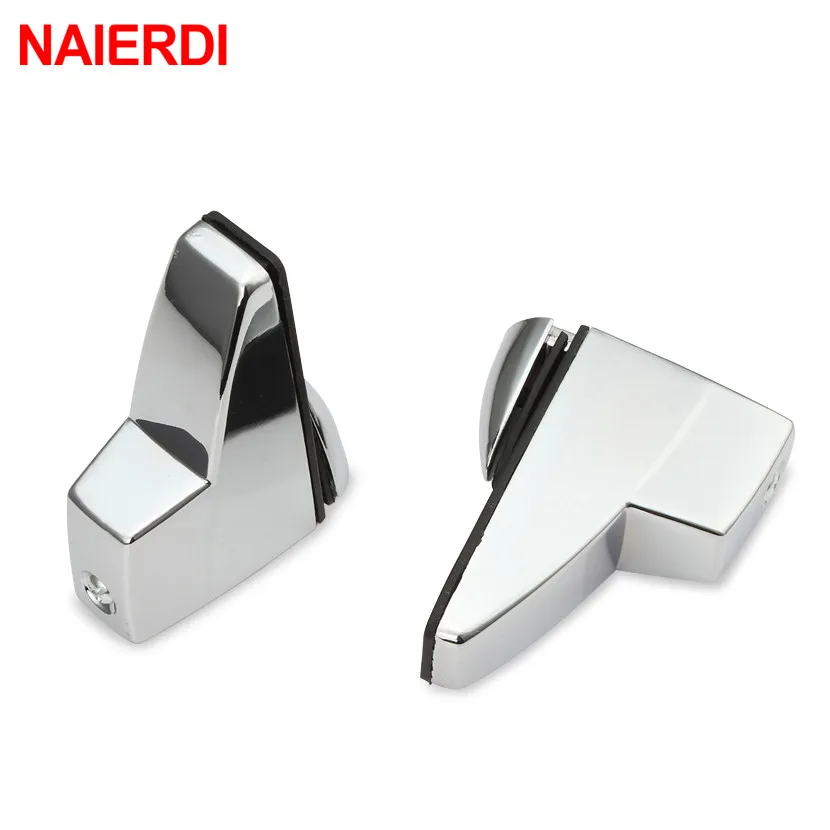 Zinc Alloy Adjustable Glass Clamps Glass Plated Brackets Chrome Alloy Shelf Holder Support Clamp Holder Shelves For NAIERDI glass shelf clamp holder shelf support brackets